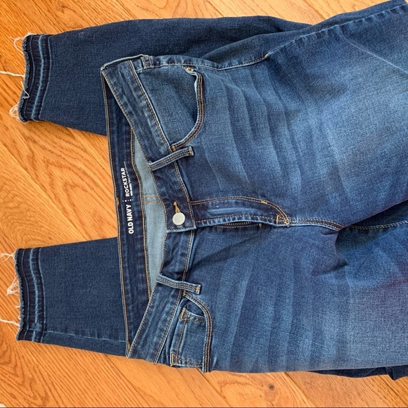Old Navy Jeans Old Navy Frayed Rockstar Jeans Size Poshmark